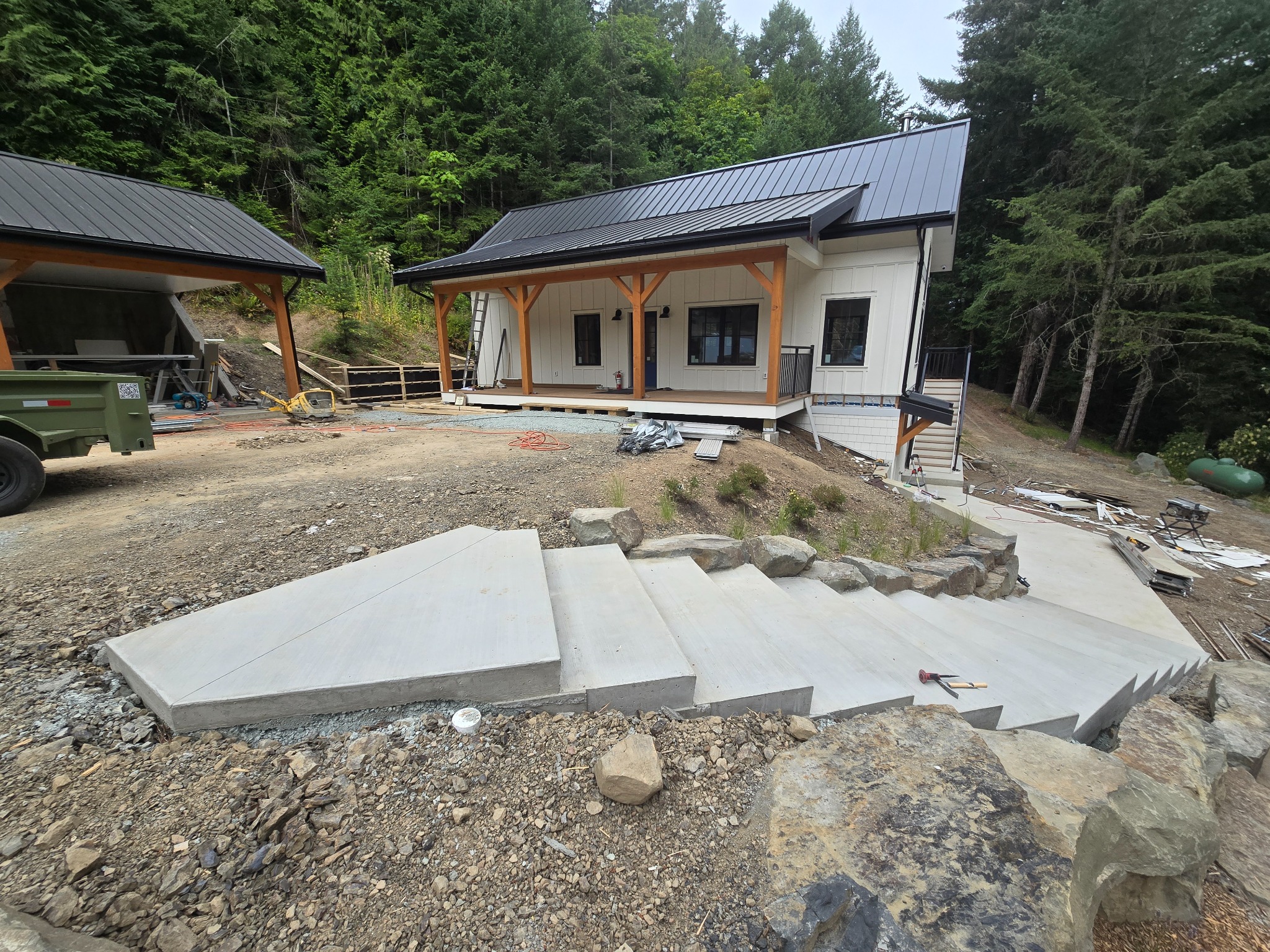 Finished entry stairs