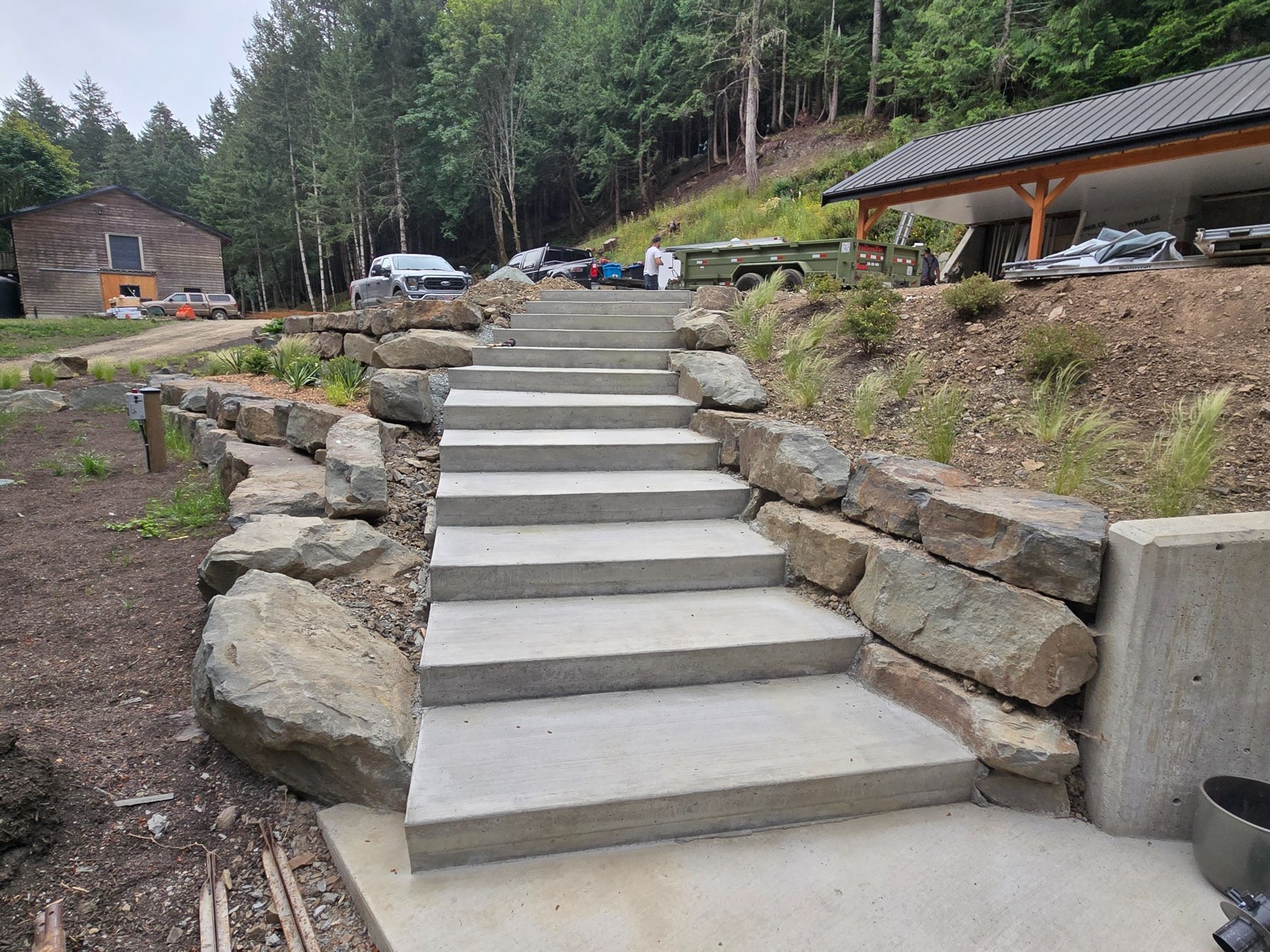 Concrete stair detail